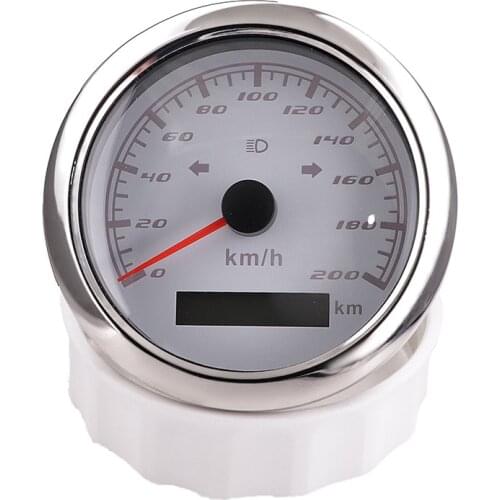 85mm GPS Speedometer Odometer 200 kmh Speed Gauge for Motorcycle Marine Boat Meter with Turn Light &GPS Antenna