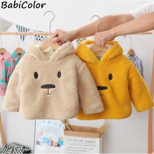 BabiColor Boys Girls Hoodies Cartoon Pattern Autumn Winter Outwear Children Sweatshirts Kids Clothes Baby Boys Girls Pullovers