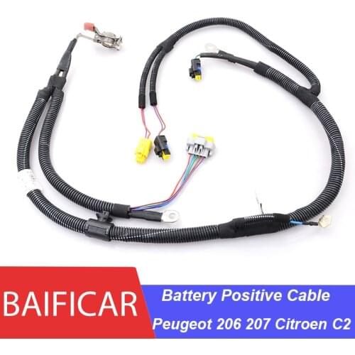 Baificar Brand New Battery Positive Terminal Earth Lead Cable Wire With Plug For Peugeot 206 207 Citroen C2