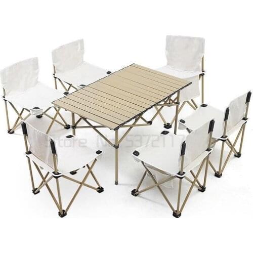 Explorer outdoor tables and chairs portable car light aluminum alloy folding Picnic Set omelet table