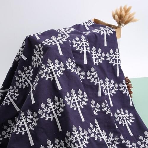 Quality cotton fabric Three dimensional embroidery sewing Skirt tablecloth curtain DIY bag tissu