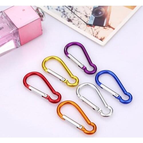 Carabiner Snap Hook Hanger Keychain Hiking Camping Colorful Aluminum Spring Carabiner ring LX4652