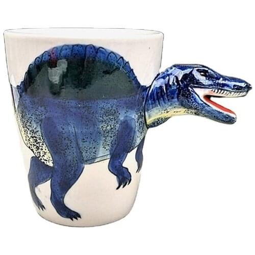 Ceramic Cartoon dinosaur water cups kids gift student morning mugs tyrannosaurus office cups spinosaurus diplodocus ankylosaurus