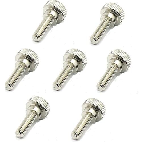 M4 M5 M6 Nickel Plated Knurling Head Knurled Thumb Screw Hand Tighten Curtain Wall Glass Lock Screw 20/10pcs For Aluminum Profile DIY cnc router laser machine