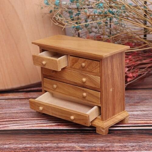 1 Pc 1:12 Scale Dollhouse Miniatures TV Cabinet Wooden Cabinet Furniture Dolls House Decor