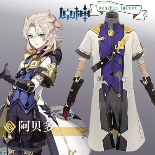 2021 The New Genshin impact cos Albedo costume cospaly full set LL