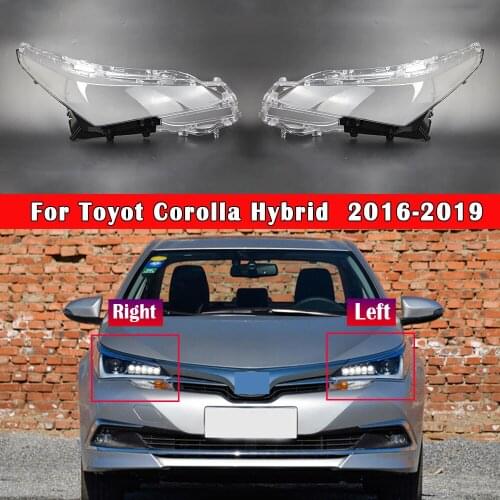Car Headlight Lens For Toyota Corolla Hybrid 2016 2017 2018 2019 Headlamp Cover Car Replacement Front Auto Shell Cover