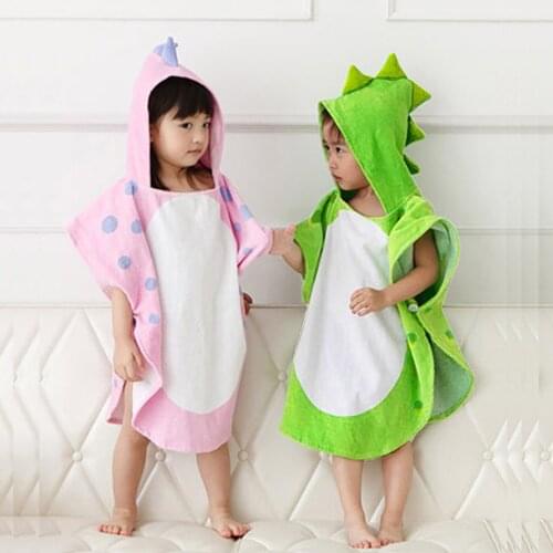 Baby Clothes Bath Towel Infant Baby Boys Girls Kids Bathrobe Cartoon Dinosaur Hooded Bath Towel Pajamas Baby Costume ropa bebes