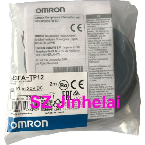 OMRON E3FA-TP12 Authentic Original Photoelectric Switch PNP 2M (E3FA-TP12-L and E3FA-TP12-D)