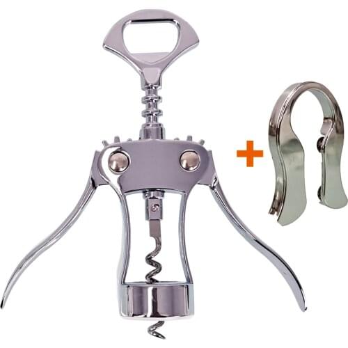Portable Stainless Steel Red Wine Opener Wing Type Metal Sommeliers Corkscrew Bottle Openers Corkscrews Wine Cork Remover