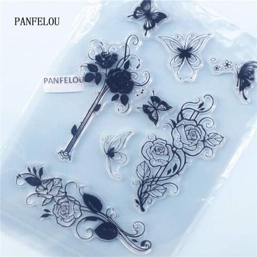 PANFELOU Beautiful bouquet Transparent Silicone Rubber Clear Stamps cartoon for Scrapbooking/DIY Easter wedding album