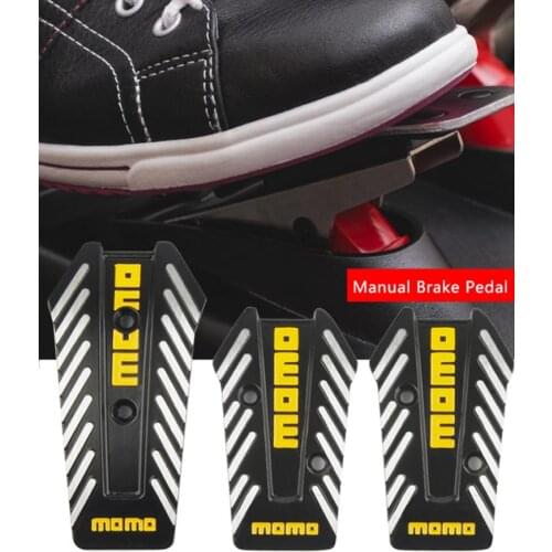 3PCS/Set Manual Car Brake Pedals Aluminum Non Slip Car Universal Racing Pedals Brake Foot Pedals Car Interior Parts Accessories