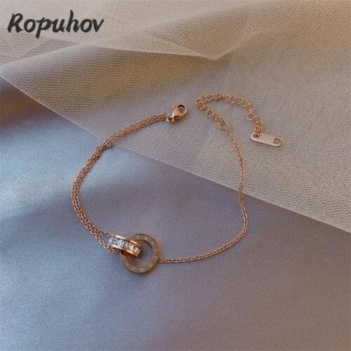 Ropuhov 2021 New Jewelry for Woman Gift Korean Fashion Luxury Jewelry Stainless Bracelets Sholesale