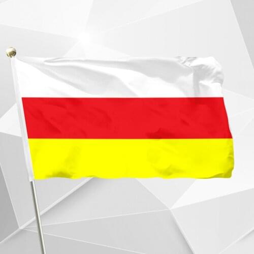 Russia North Ossetia Flag 150X90cm (3x5FT) 120g 100D Polyester Double Stitched High Quality Free Shipping
