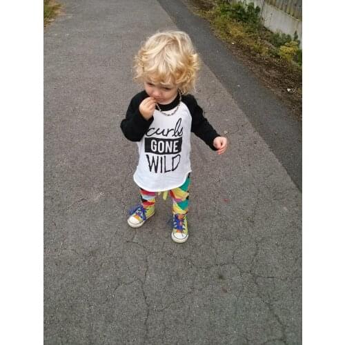 Curls Gone Wild Shirt Curly Girl Tee curls wild raglan shirts curly hair funny kid shirt tops cute kid hair wild raglan outfits