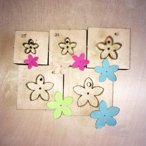 DIY leather craft floral design die cut hand punch knife mould 5