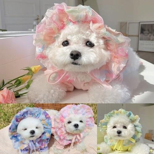 Dog Hat, Summer Pet Princess Sun Cap, Adjustable Dog Outdoor Sport Sun Protection Visor Sunbonnet Outfit for Small Dog and Cat