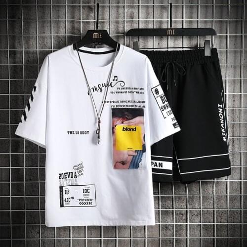 2021 Summer New Mens Track Suit Clothing Printing T-shirt Fashion Trend Shorts Sportswear Fashion Casual Mens Suit