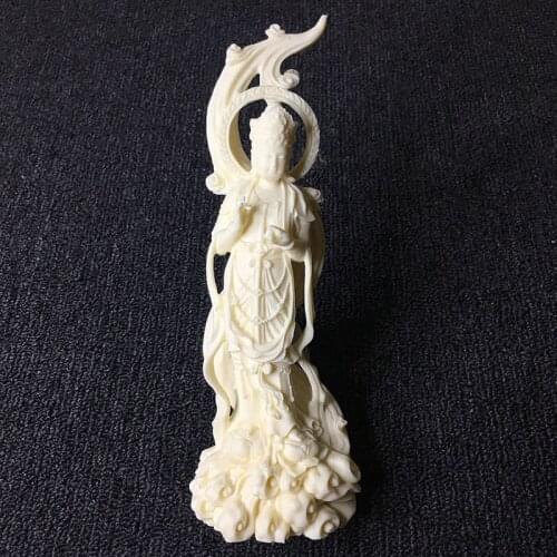 Guanyin sculpture statue white color carving Buddha statue home decoration accessories modern craft gift Buddha statue