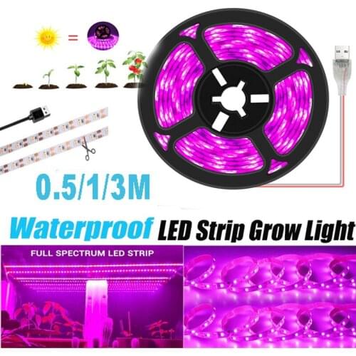 LED Light Bar Plant Growth Light Full Spectrum Hydroponic Flower Plant USB DC5V Greenhouse Waterproof Plant Growth Bulb