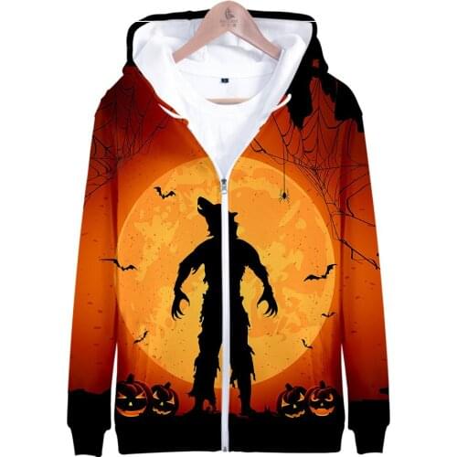 Hallowmas 3D Zipper Hoodies kids Sweatshirts Boy/girl zipper Hoody Jackets Personality Childen Sportswear spring autumn jackets
