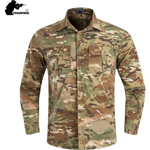 Military Camouflage Mens Tactical Shirt Male Breathable Comfort Tooling Shirt Men Brand Training Clothes combat shirt BF0157