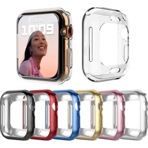 Watch screen protector for Apple watch Cover case For iwatch Series Ultra Thin Electroplating Soft 360 degree TPU watch bumper