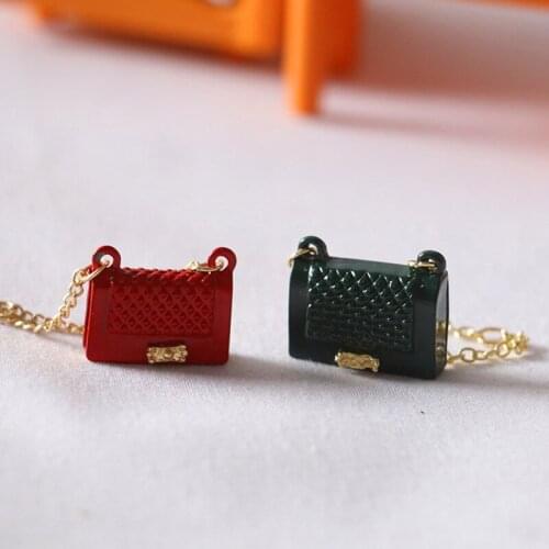 1 Pc Metal chain pack Doll Bag Miniature Shopping Handbag for Clothes Accessories