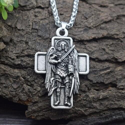 10pcs Saint Archangel Michael necklace,Christian jewelry