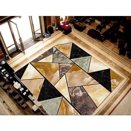 3d murals wallpaper for living room Marble geometric floors 3d floor painting wallpaper