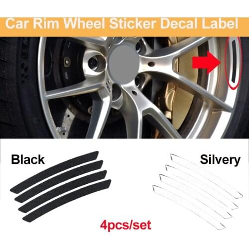 4pcs/set for Quattro Amg Brabus Performance Auto Wheel Rim Sticker Decal Label Decoration for Car Styling