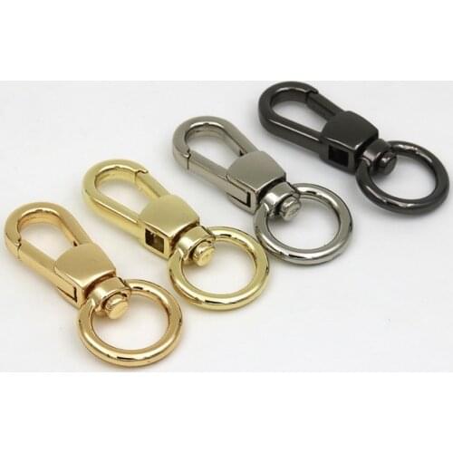 5pcs Metal Ring Carabiner for Luggage Bags Dog Buckle Snap Hook Bag Hanger Clasp DIY Sewing Tool Accessories