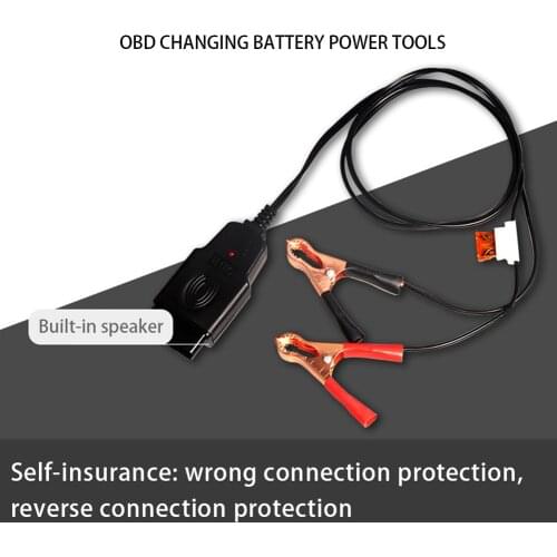 Vehicle ECU Emergency Power Supply Cable Memory Saver OBD Changing Battery Power Tools Replace Battery Leakage Detector Tools