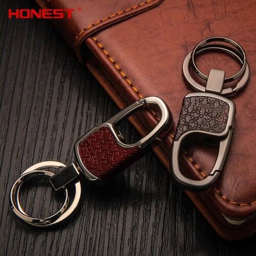 Car-styling Car KeyRing Patterned leather key Chain for Ford Toyota VW Toyota Honda Hyundai RIO SKODA Chevrolet PEUGEOT