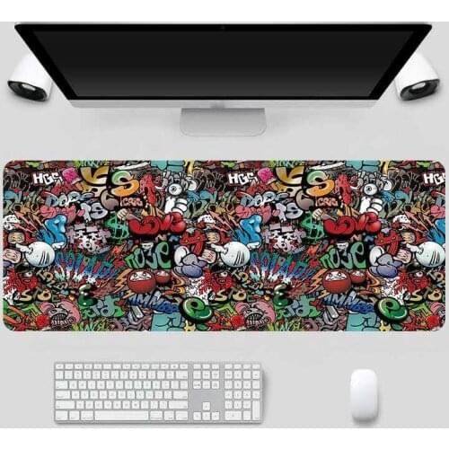 Mouse Pad Large Gaming 80x30cm XXL Lock Edge Computer Gamer Keyboard Mouse Mat Hyper Beast Desk Mousepad for PC Desk Pad