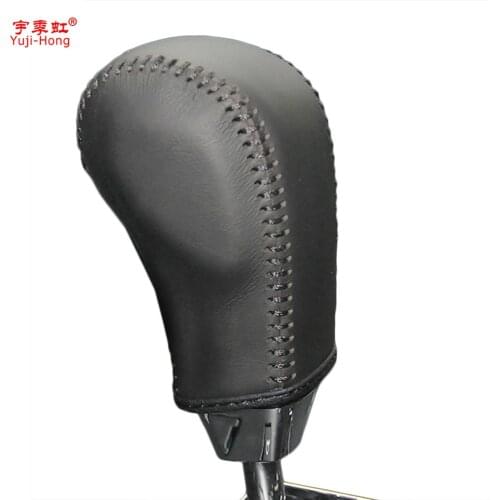 Yuji-Hong Car Gear Covers Case for KIA Mohave Borrego 2008-2017 Automatic Shift Collars Genuine Leather Cover