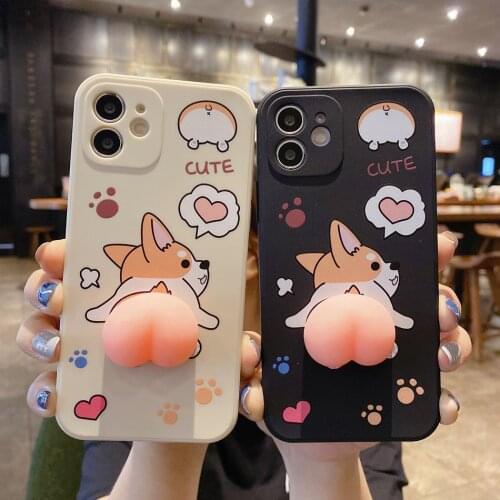 Cute Dog Phone Case for iPhone 11 12 Pro Max Case Silicone Protection Holder Cover for iPhone 12 Mini XS Max XR 7 8 Plus SE 2020