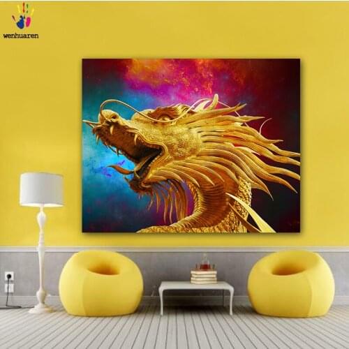 DIY colorings pictures by numbers with colors dragon picture drawing painting by numbers framed Home