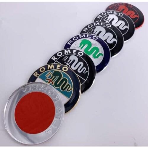 20pcs Specials sale new 74mm 7.4cm ALFA ROMEO Car Logo emblem Badge sticker car styling full chrome silver style color gold