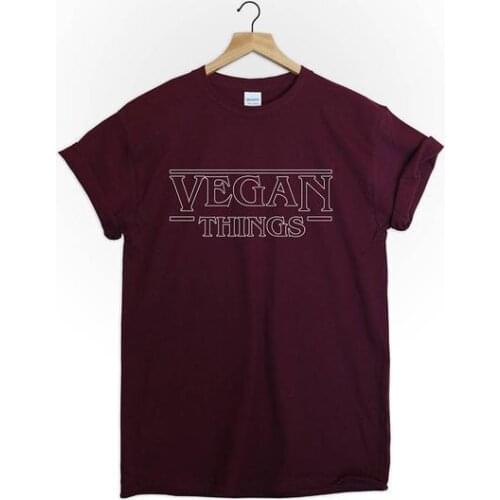 Vegan things tshirt top shirt tee stranger things parody netflix veganism herbivore tumblr men women vegetarian-F073