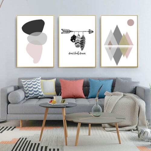 Geometric Abstract Art Wall Decoration Living Room Sofa Background Painting Bedroom Porch Corridor Hanging Picture Frameless