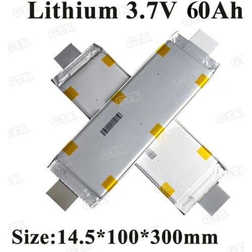 GTK 3.7v 60ah Lithium battery rechargeable li Polymer Batteries for 12v 24v 36v E Bike Scooter motocycle battery pack diy