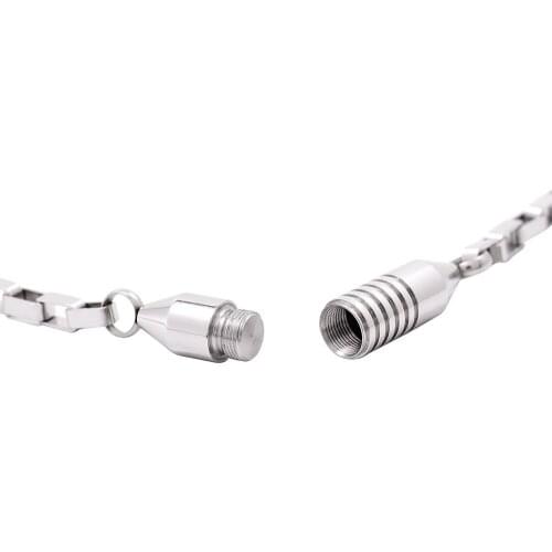 IJB5092 Bullet Cremation Bracelet for Ashes 316 Stainless Steel Urn Memorial Jewelry Women Men