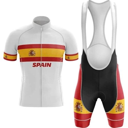 Spain Équipement Vélo Culote Gel Ropa Hombre Cuissard Cyclisme Homme Camiseta Maillot Ciclismo Conjunto Ciclismo Masculino