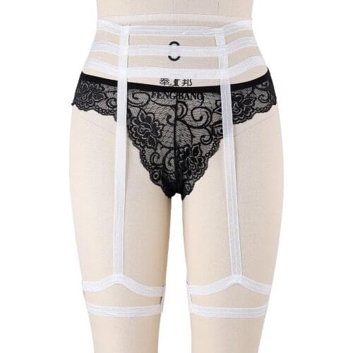 Jartiyer Sexy Garter Belt White Body Harness Pastel Goth Lingerie Bondage Leg Harness Wedding Garter Cinta Liga Rave Suspenders