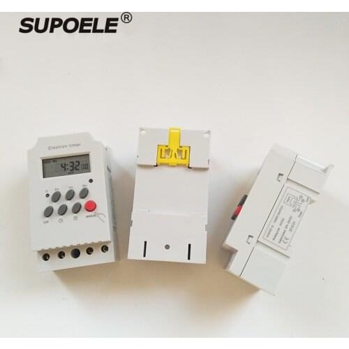 KG316T-II Daily Weekly Programmable LCD Digital Timer Switch AC 220V 110V DC 24V 12V 25A Din Rail Electronic Timer Relay