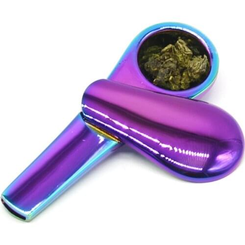 1pc Metal Spoon Smoking Pipe Portable Creative Herb Tobacco Cigarette Ignescent metal Pipe Metal Smoking Pipe With Pipe Screens