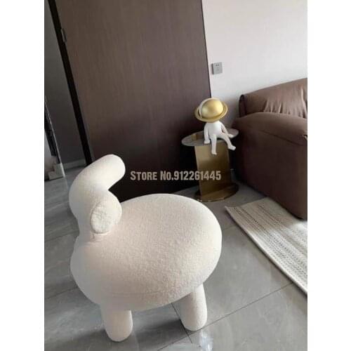Home living room fashion lamb velvet lazy sofa Nordic bedroom childrens cute chair simple balcony single sofa