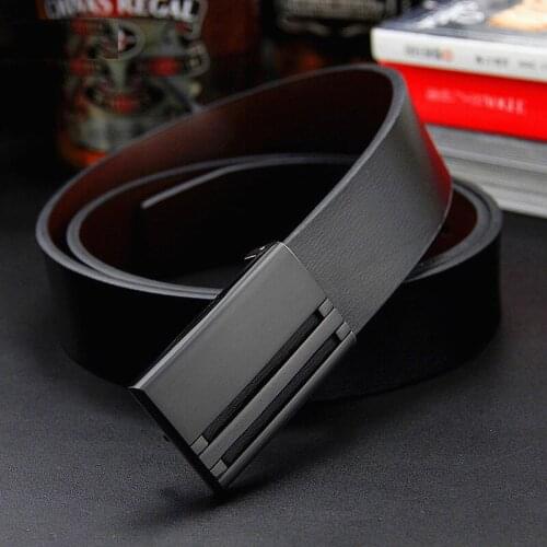 Mens belt Black leather belt for Formal wear suit belts genuine leather cowskin waistband business casual men wedding belt gift