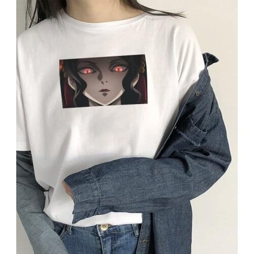 New Harajuku ANGELS Female Tshirt demon slayer Print Short Sleeve kimetsu no yaiba Fashion Casual tops Women Ullzang Clothing